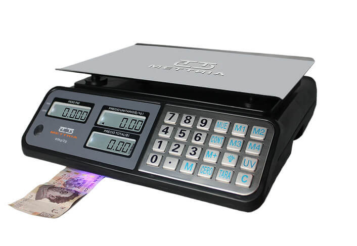 Imagen de referencia de Básculas de mostrador , Black-40 Teclado de uso rudo + checador de billetes