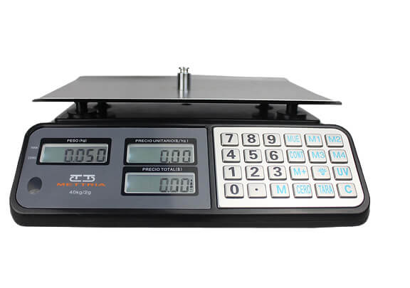 Imagen de referencia de Básculas de mostrador , Black-40 Teclado de uso rudo + checador de billetes